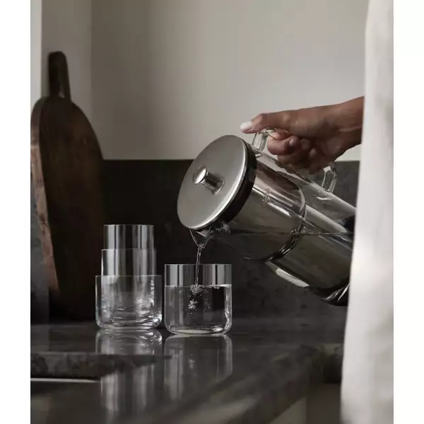 Carafe à eau filtrante verre et inox Aarke