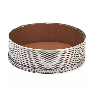 Moule à manqué démontable inox perforé De Buyer