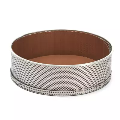 Moule à manqué démontable inox perforé De Buyer