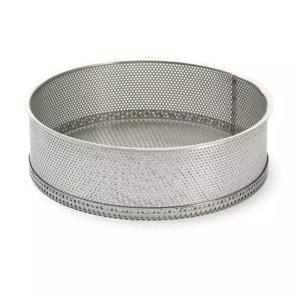 Moule à manqué démontable inox perforé De Buyer