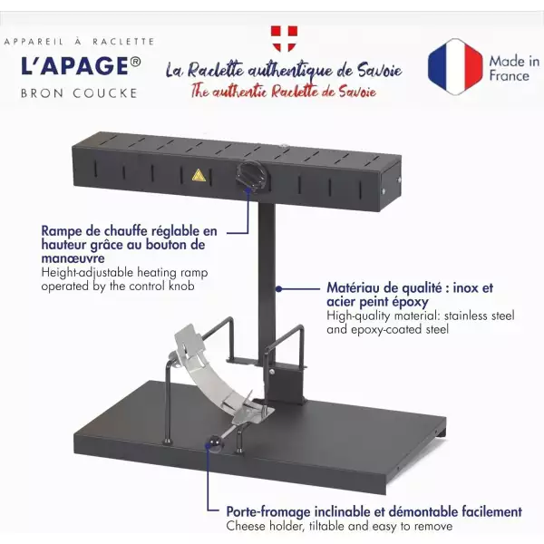 Appareil à raclette traditionnel Alpage Signatures Original Bron Coucke