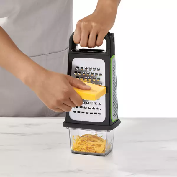 Râpe 4 Faces avec zesteur et récupérateur Oxo
