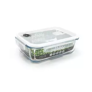 134x140 - Boîte Hermétique Rectangulaire en Verre Pebbly 1,5 litre