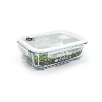 Boîte Hermétique Rectangulaire en Verre Pebbly 1,5 litre