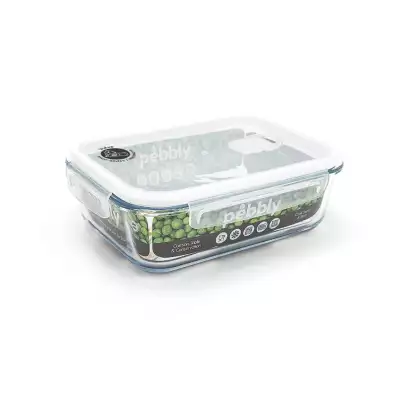 Boîte Hermétique Rectangulaire en Verre Pebbly 1,5 litre