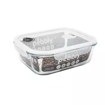 Boîte Hermétique Rectangulaire en Verre Pebbly 2,25 litres