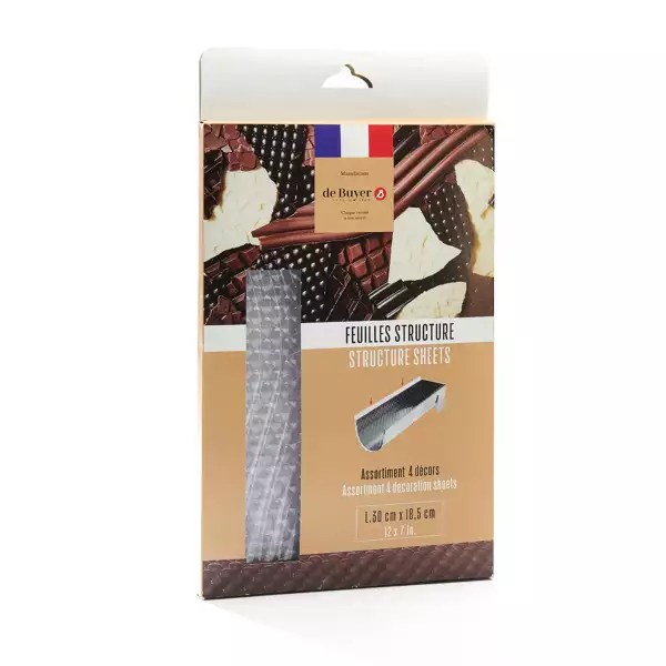 4 feuilles décor pour gouttière à bûche De Buyer