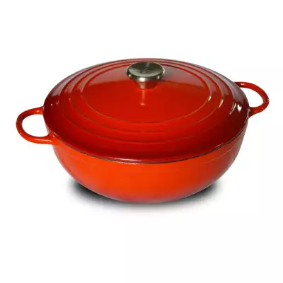 Cocotte en Fonte ronde Tradition rouge Baumalu