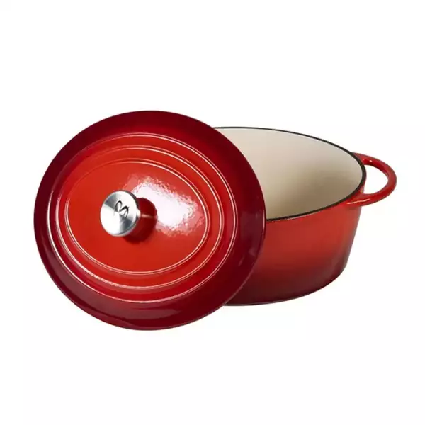 Cocotte en Fonte Tradition ovale rouge Baumalu
