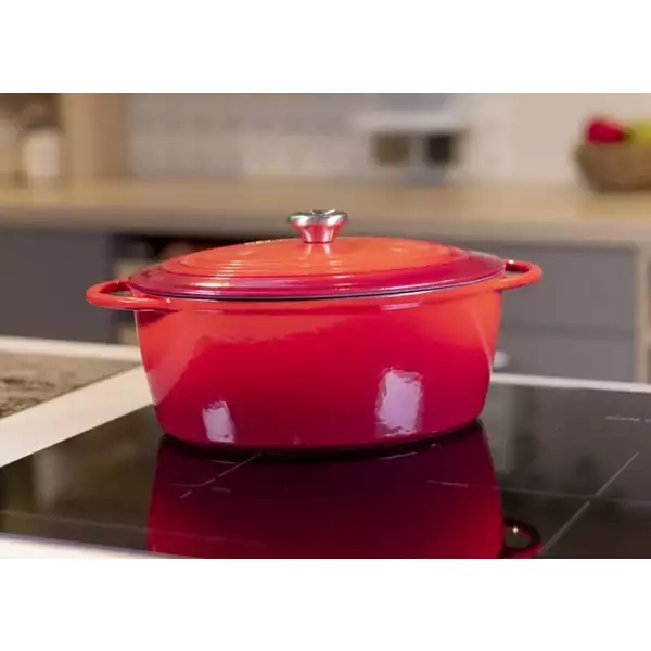 Cocotte en Fonte Tradition ovale rouge Baumalu