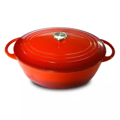 Cocotte en Fonte Tradition ovale rouge Baumalu