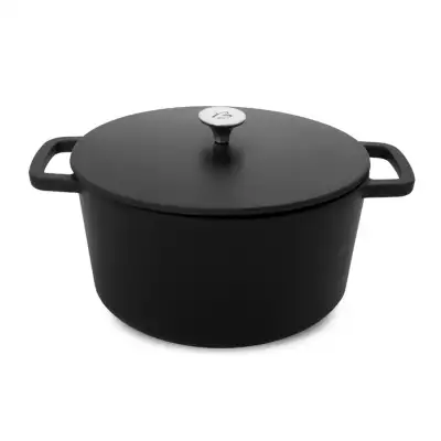 Cocotte en Fonte Black Design ronde noire Baumalu