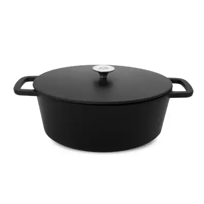 Cocotte en Fonte Black Design ovale noire Baumalu