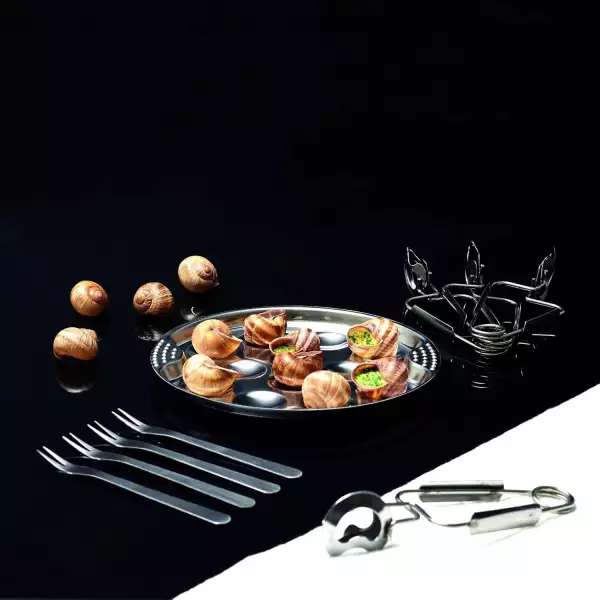 Service à escargots inox 12 pièces Cook Concept