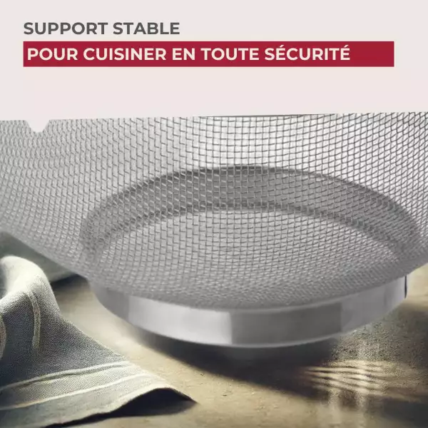 Passoire Tamis à mailles fines inox sur pied Fackelmann