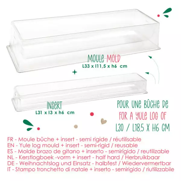 Moule à Bûche avec Insert réutilisable Scrapcooking