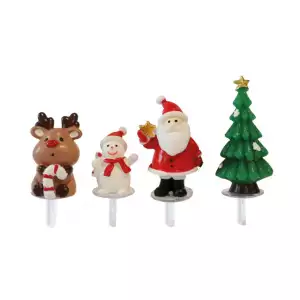 130x140 - 4 sujets pour décoration de bûche de Noël Scrapcooking