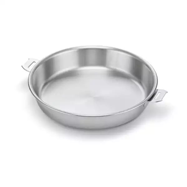 Lot 2 poêles inox Tri-Ply 24 et 28 cm + 1 poignée Evolution Beka