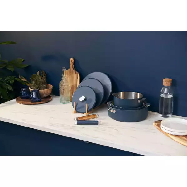 La merveilleuse casserole inox Bleu Myrtille Cookut