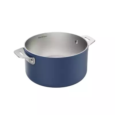 La merveilleuse casserole inox Bleu Myrtille Cookut