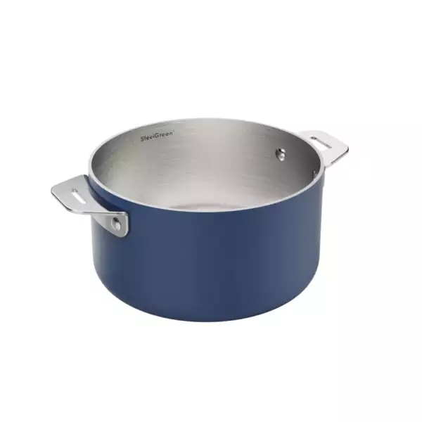 La merveilleuse casserole inox Bleu Myrtille Cookut