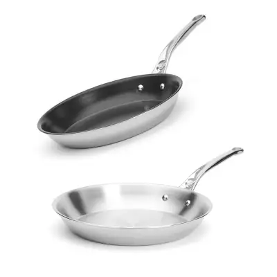 Lot poêle inox Affinity 28 cm + Poêle anti-adhésive Affinity 24 cm De Buyer
