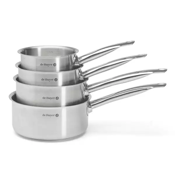 Lot 4 casseroles inox Prim Appety De Buyer