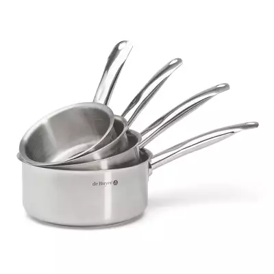 Lot 4 casseroles inox Prim Appety De Buyer