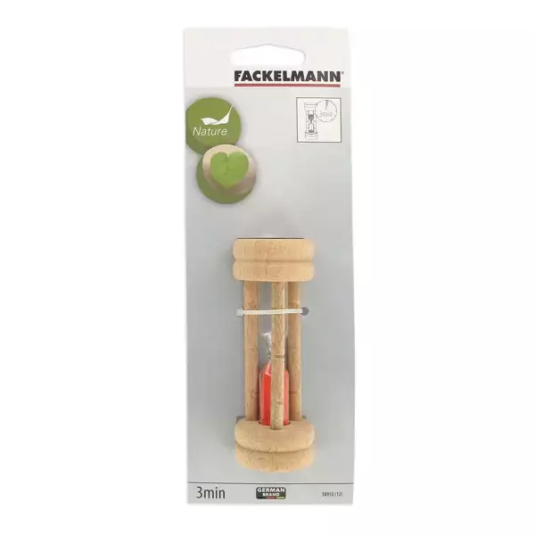 Minuteur sablier de cuisine 3 minutes Fackelman Wood Edition