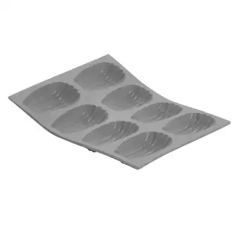 Moule en silicone Elastomoule 8 madeleines De Buyer
