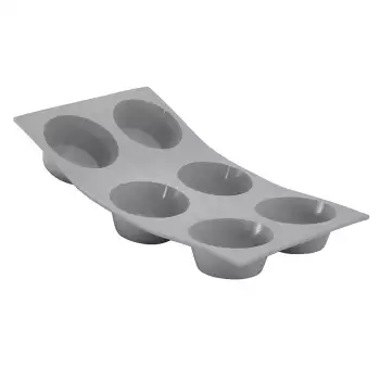 Moule en silicone Elastomoule 6 muffins De Buyer