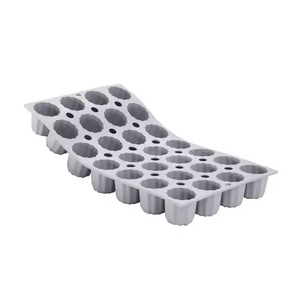 Moule en silicone Elastomoule mini cannelés 28 empreintes De Buyer