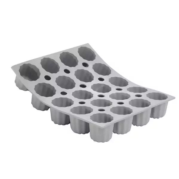 Moule en silicone Elastomoule mini cannelés 20 empreintes De Buyer