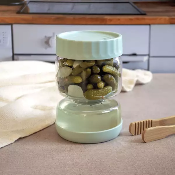 Bocal à cornichons en verre Pebbly