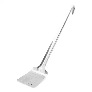 Spatule monobloc perforée inox De Buyer Manche 35 cm