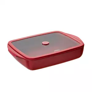 140x128 - Plat à four avec couvercle Pebbly 1,6 litre