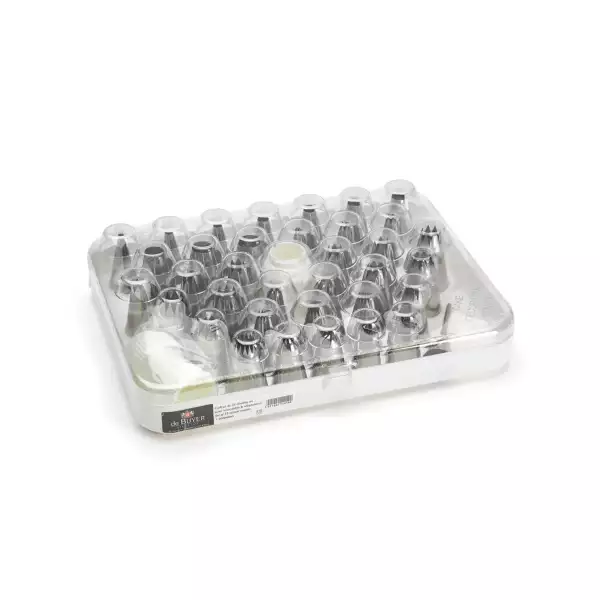 Coffret 35 douilles à pâtisserie inox De Buyer