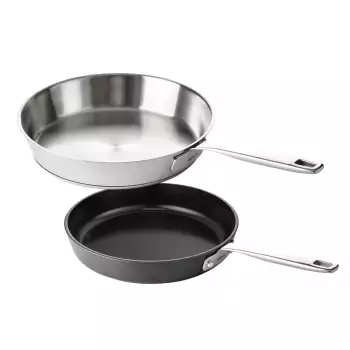 Lot poêle à frire Maestro inox 28 cm et poêle Maestro céramique 24 cm Beka