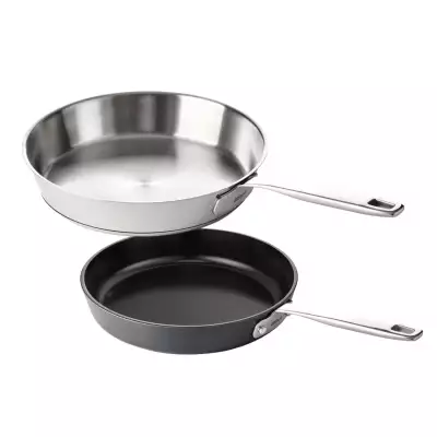 Lot poêle à frire Maestro inox 28 cm et poêle Maestro céramique 24 cm Beka