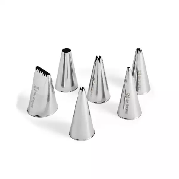 Lot 6 douilles à pâtisserie inox De Buyer
