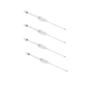 139x140 - Lot de 4 curettes à crustacés double inox De Buyer