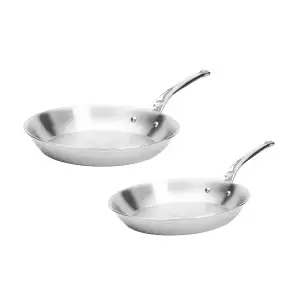 140x140 - Lot 2 poêles inox 24 et 28 cm Affinity De Buyer