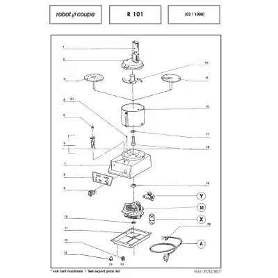 Pièces détachées Combiné Robot Coupe R 101