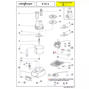 101x140 - Pièces détachées Combiné Robot Coupe R 101 A