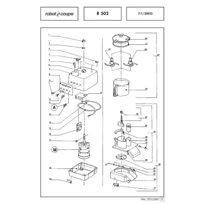 Pièces détachées Combiné Robot Coupe R 502