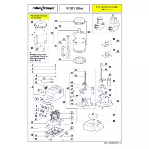 107x140 - Pièces détachées Combiné Robot Coupe R 301 Ultra