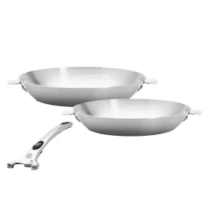 140x140 - Lot 2 poêles inox + 1 poignée Alchimy Loqy De Buyer