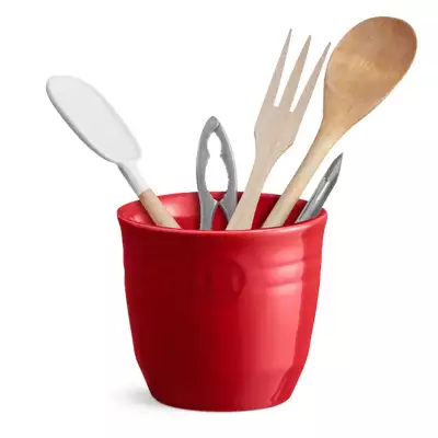 Le petit pot à ustensiles Emile Henry Rouge Grand Cru