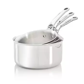 Lot 3 casseroles inox Affinity 16 18 20 cm De Buyer
