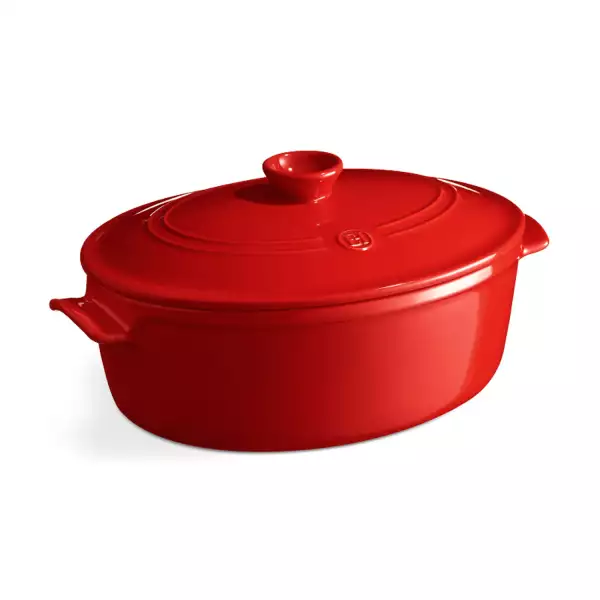 Cocotte céramique Flame Emile Henry ovale Rouge Grand Cru
